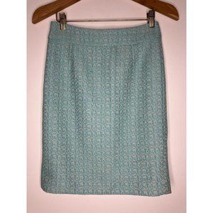Banana Republic Women's OOP 26" Waist Baby Blue Tweed Skirt